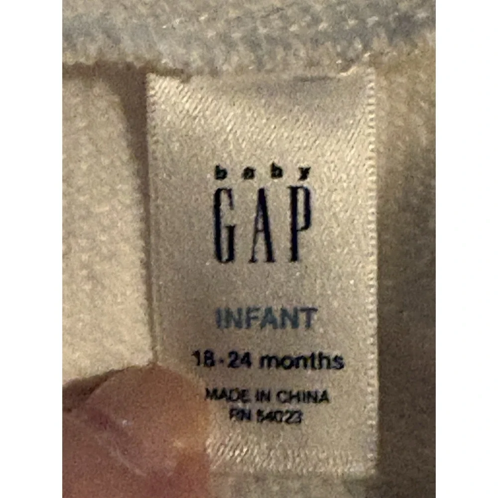 VTG BABY‎ GAP Snap Hooded Cardigan Jacket Infant 18-24 Months Lace Trim Pockets